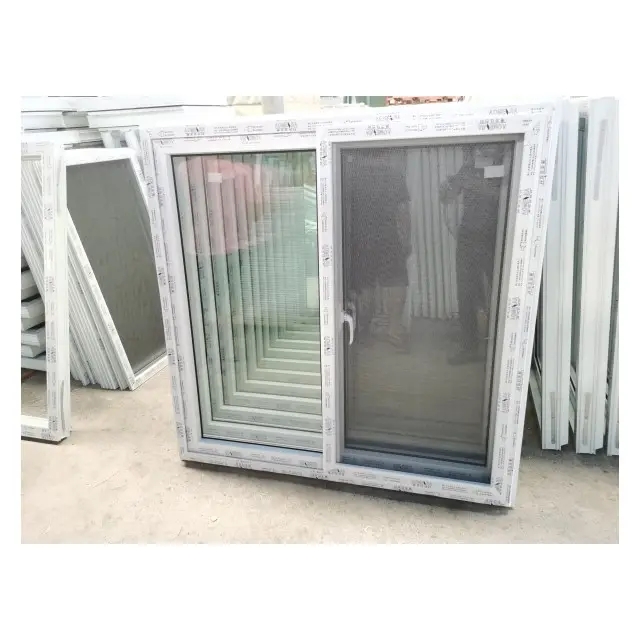 2024 New Custom Cheap Upvc Pvc Vinyl Insulation Double Glazed Sliding Window From China